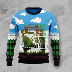 Camping Forest My Soul Christmas 3D Sweater