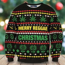 Canabis Merry Reggae Christmas 3D Sweater