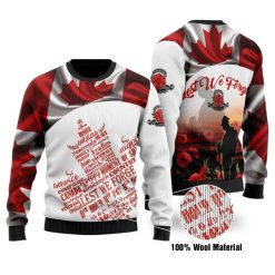 Canadian Veterans Ugly Christmas 3D Sweater