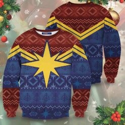Captain Marvel Protector Of Skies Christmas 3D Sweater