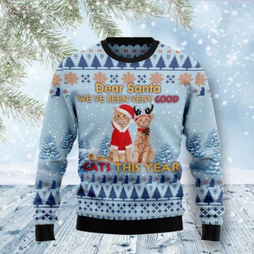Cat Dear Santa Xmas 3D Sweater