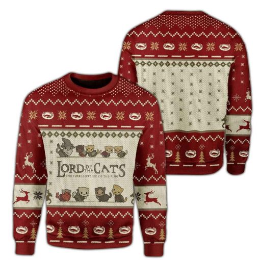 Cat Lord of The Cats Ugly Christmas Sweater