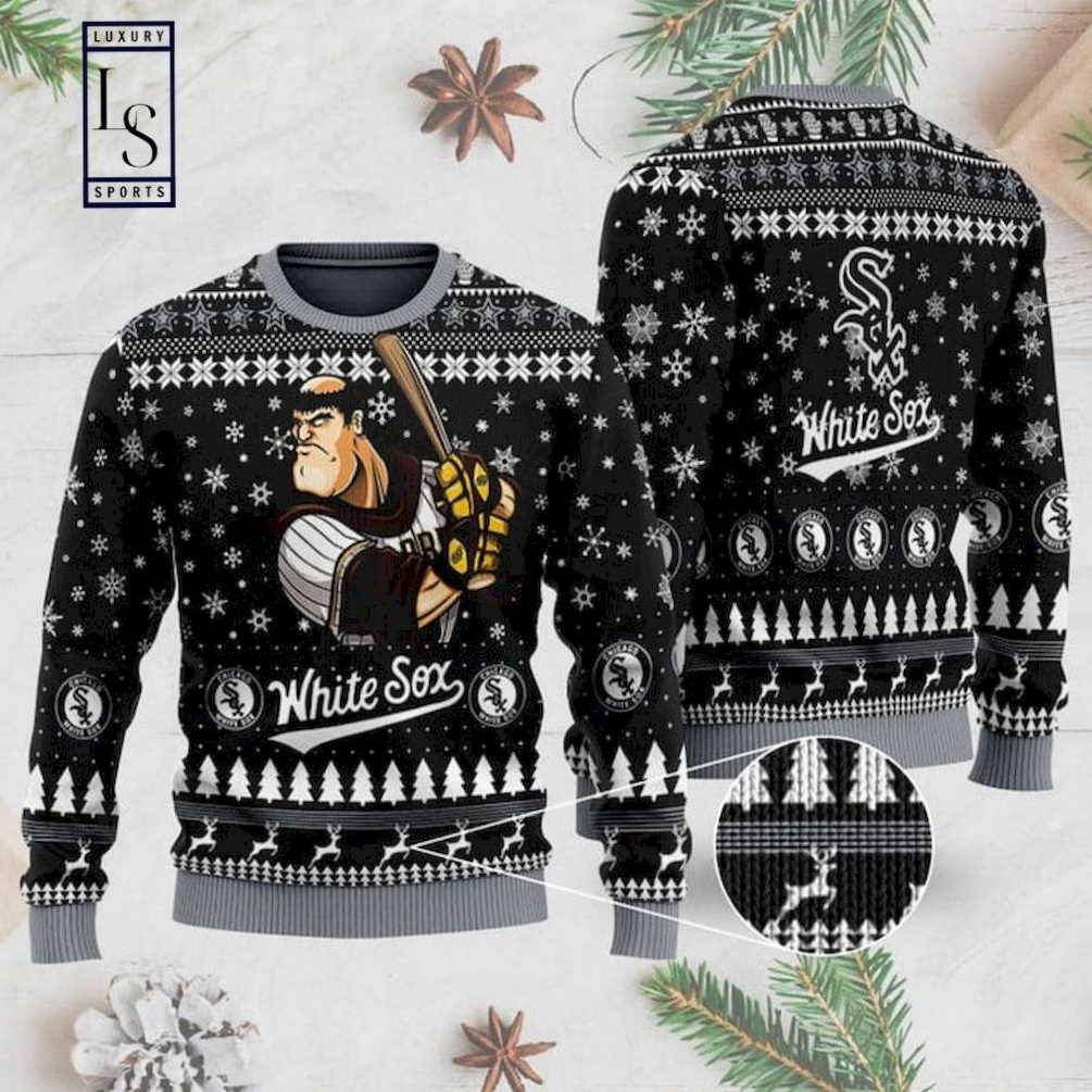 Chicago White Sox MLB Baseball Knit Pattern Ugly Christmas Sweater