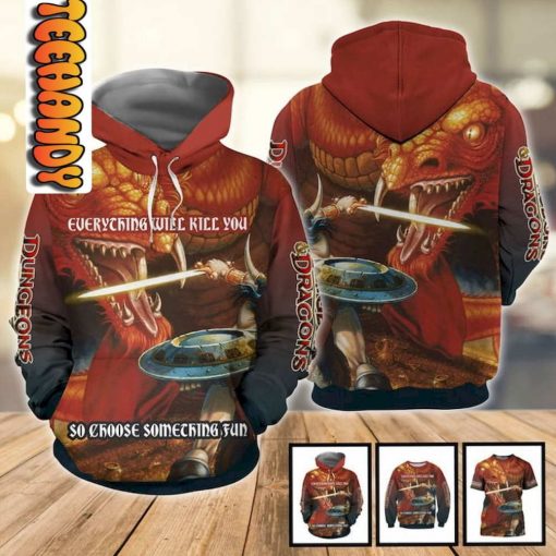 Dungeon And Dragons 3D Hoodie