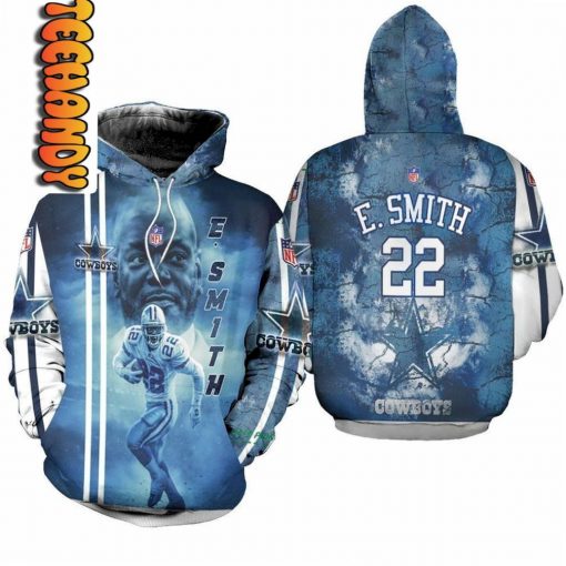 Emmitt Smith 22 Dallas Cowboys 3D Hoodie