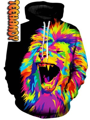 Psychedelic Lion Unisex 3D Hoodie