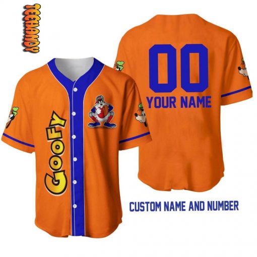 Goofy Dog Disney Personalized Baseball Jersey