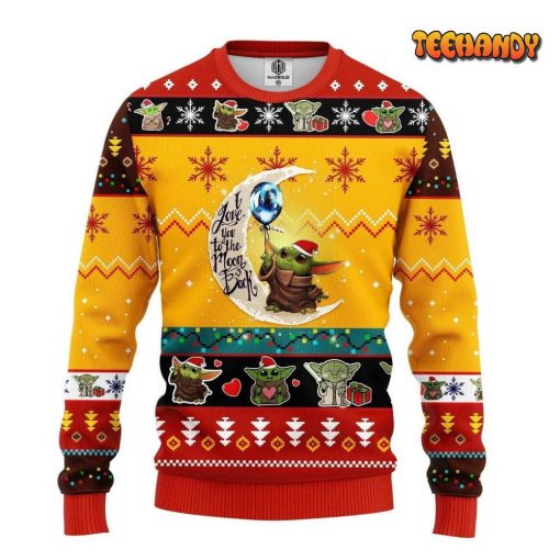 I Love You to the Moon and Back Yodas Ugly Christmas Ugly Sweater