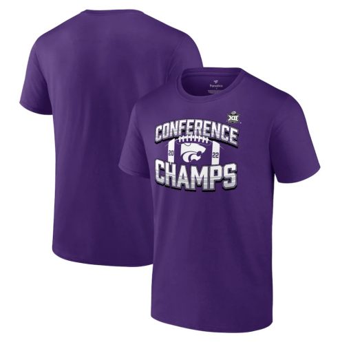 Kansas State Wildcats 2022 Big 12 Football Conference Champions Icon Bold T-Shirt