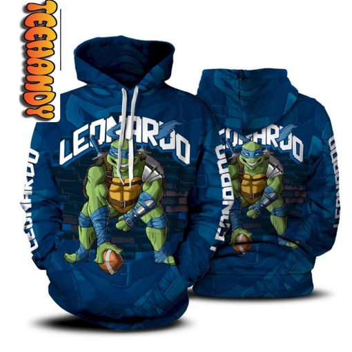 Leonardo Ninja Turtle 3D Hoodie