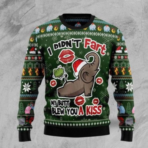 Little Elephant Didn_t Fart My Butt Blew You A Kiss 3D Sweater