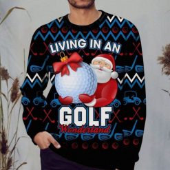 Living In A Golf Wonderland Santa Claus 3D Sweater