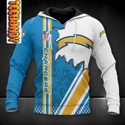 Los Angeles Chargers 3D Football NFL Hoodie