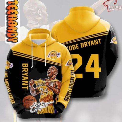 Los Angeles Lakers Kobe Bryant 3D Hoodie