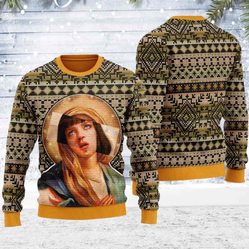 Mia Wallace Pulp Ficton Ugly Christmas Sweater