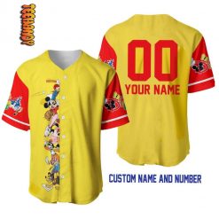 Mickey Minnie and Friends Disney Personalized Baseball Jersey