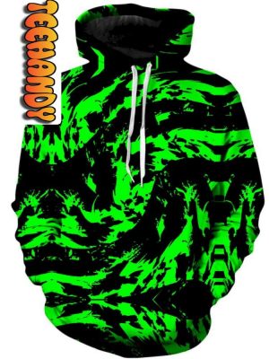 Neon Graffiti Paint Splatter Unisex 3D Hoodie