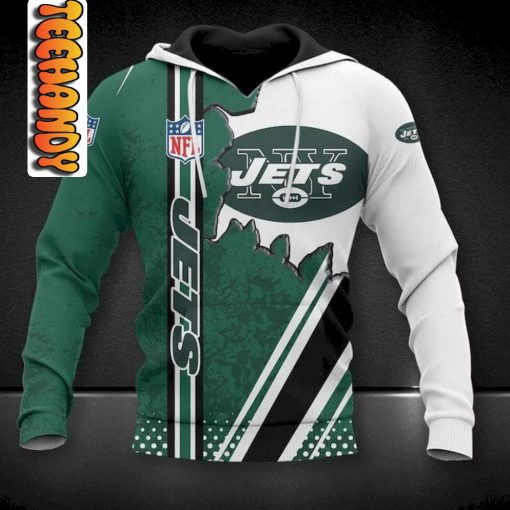 New York Jets 3D Football NFL Hoodie