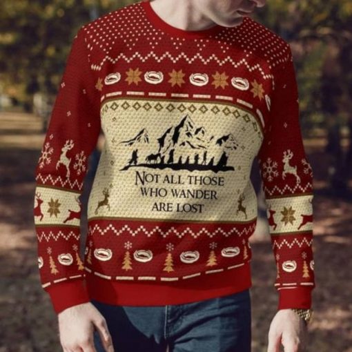 Not All Who Wander Are Lost Lord of the Rings Ugly Christmas Sweater