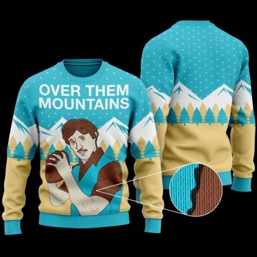 Over Them Mountains Uncle Rico Ugly Christmas Sweater