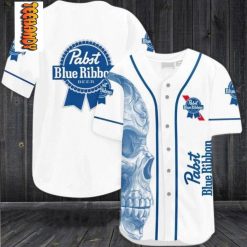 Pabst Blue Ribbon Beer Vintage Calavera Custom Baseball Jersey