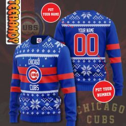 Personalized Chicago Cubs Ugly Christmas Sweater