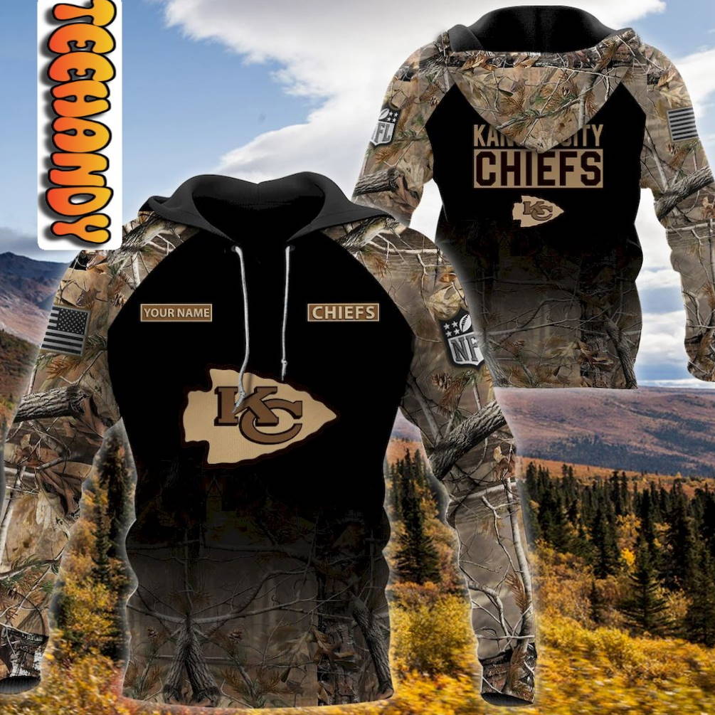 Kansas City Chiefs NFL Personalized Your Name Fishing Camo