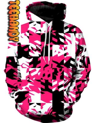 Pink Digital Unisex 3D Hoodie