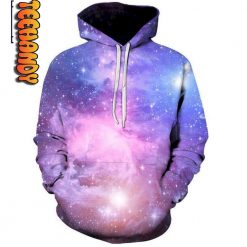 Pink Galaxy 3D Hippie Hoodie