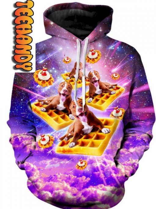 Pitbull Waffle 3D Hoodie