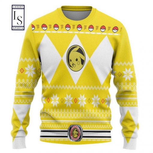 Power Ranger Pikachu Ugly Christmas Sweater