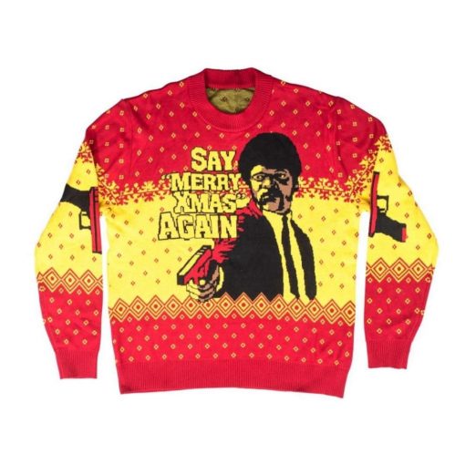 Pulp Fiction Say Merry Xmas Again Ugly Christmas Sweater