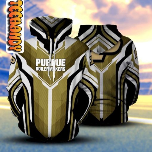 Purdue Boilermakers Football 3D Hoodie