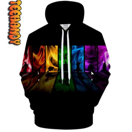 Rainbow Fire Pride 3D Hoodie