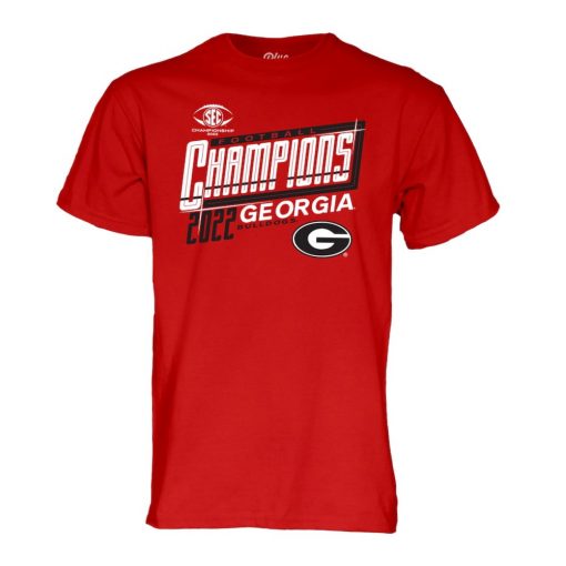 Red Georgia Bulldogs 2022 SEC Football Conference Champions Locker Room T-Shirt