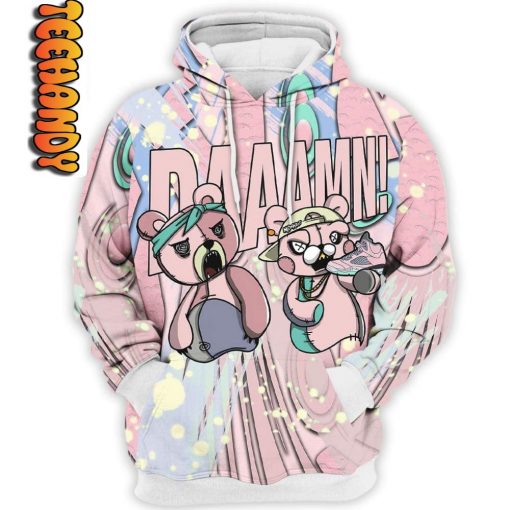 Retro Easter Bear Daamm Hiphop 3D Hoodie