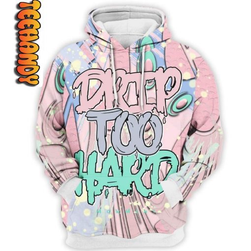 Retro Easter Drip Too Hard 3D Hoodie