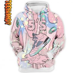 Retro Easter Shoes Dripping Pink 3D Hoodie 2