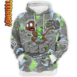 Retro Green Bean Monkey Tommy Fly Hoodie