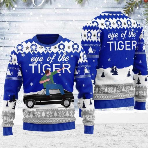 Supernatural Dean Singing Eye Of The Tiger Ugly Christmas Sweater