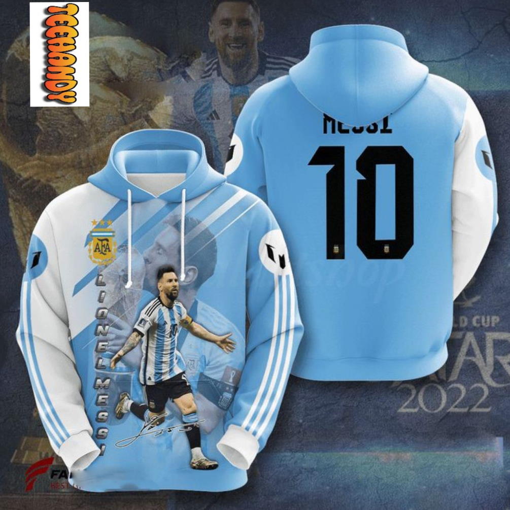 Lionel Messi Argentina Signed Jersey World Cup 2022 - Tagotee