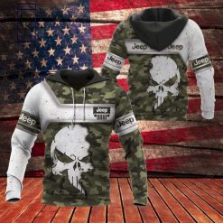 The Punisher Jeep Camo Army 3D Hoodie