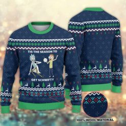 Tis The Season To Get Schwifty Rick and Morty Ugly Christmas Sweater