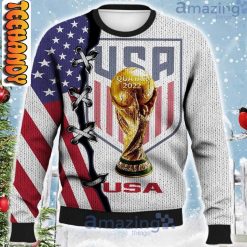USA Flag National Soccer Team World Cup 2022 Ugly Christmas Sweater