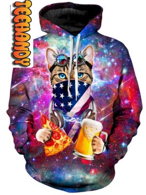 USA Rave Cat 3D Hoodie