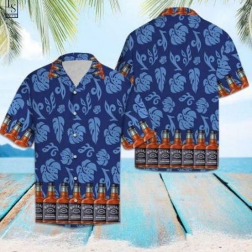 Whisky Palm Leaves Hawaiian Shirt