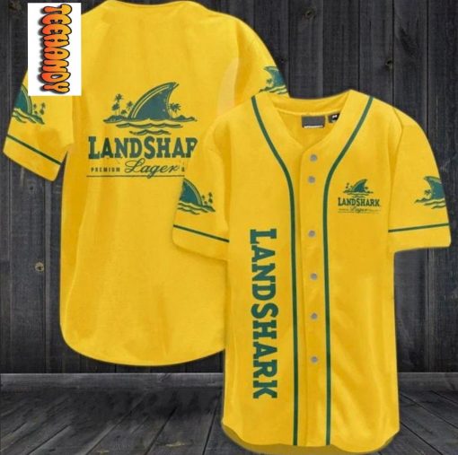 Yellow Landshark Lager Beer Baseball Jersey