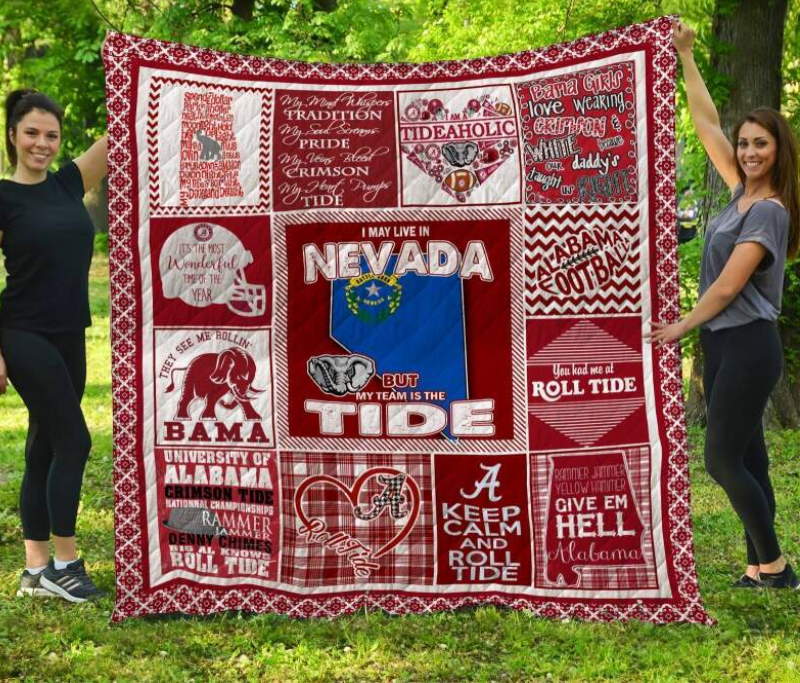 Alabama Crimson Tide Nevada 3D Quilt Blanket