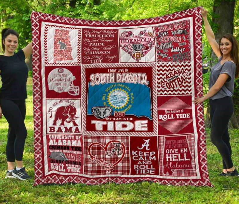 Alabama Crimson Tide South Dakota 3D Quilt Blanket