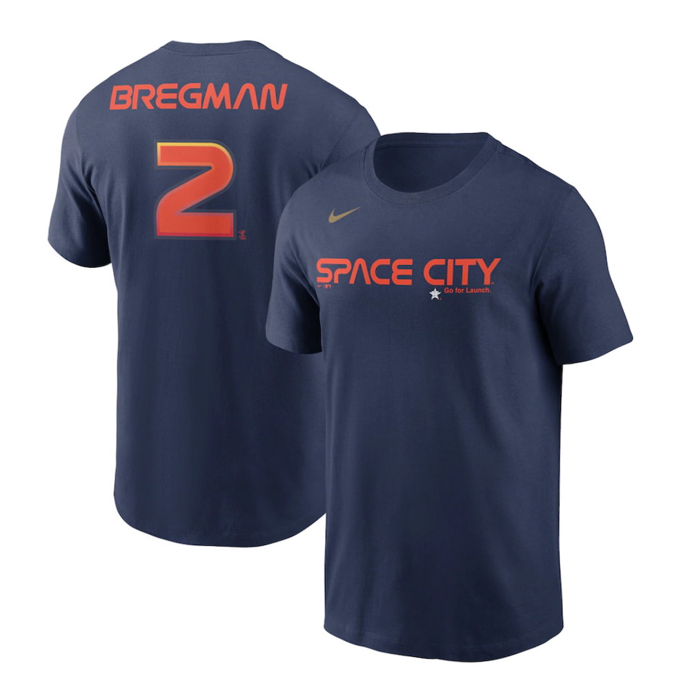 Alex Bregman Houston Astros 2022 City Connect Name & Number T-Shirt
